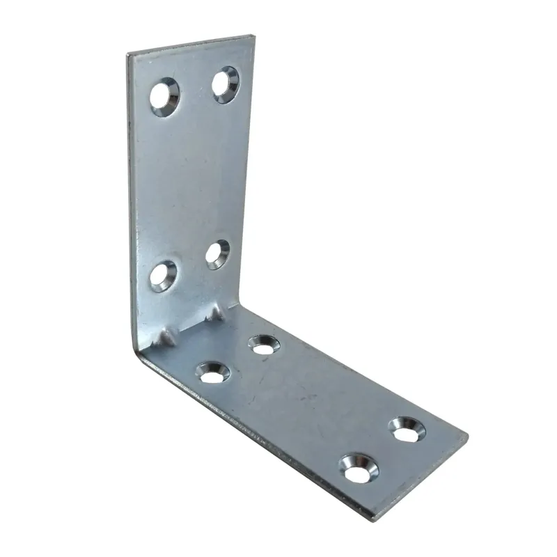 Angulo para melamina zincado 80x80mm - Código SKU SL-AUM-021