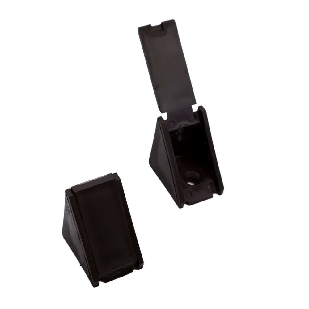 Soporte angular simple plastico negro x 100 pzas - Código SKU SL-AUM-016