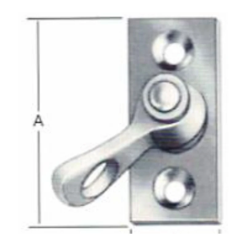 Aldabilla cerrojo giratorio con leva para muebles y trampillas en acero 45x20mm - Código SKU 500.12.201