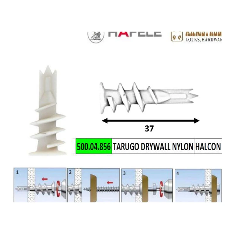 Tarugo drywall nylon halcon - Código SKU 500.04.856