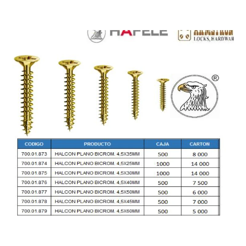 Tornillo drywall autorroscante cabeza trompeta fosfatado - Código SKU 700.01.873