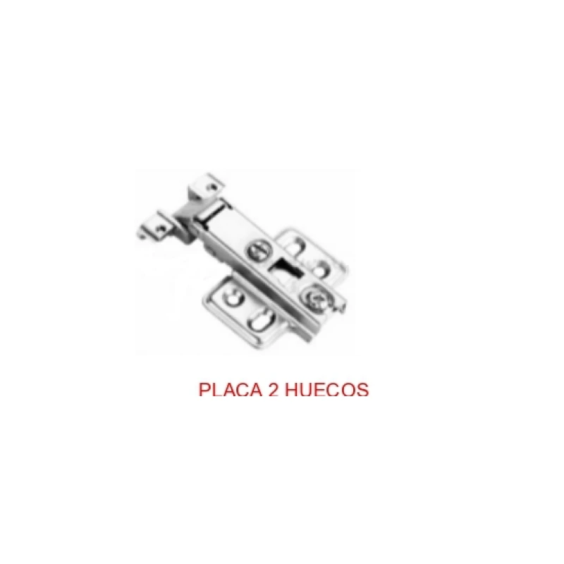 Bisagra alum. placa 2 huecos (lateral / central / interior) - Código SKU 100.01.400