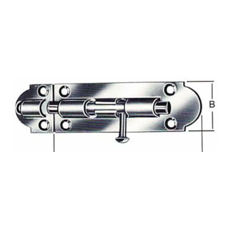 Cerrojo pasador tubular redondeado de sobreponer en acero zincado (rundriegel) - Código SKU 500.12.239