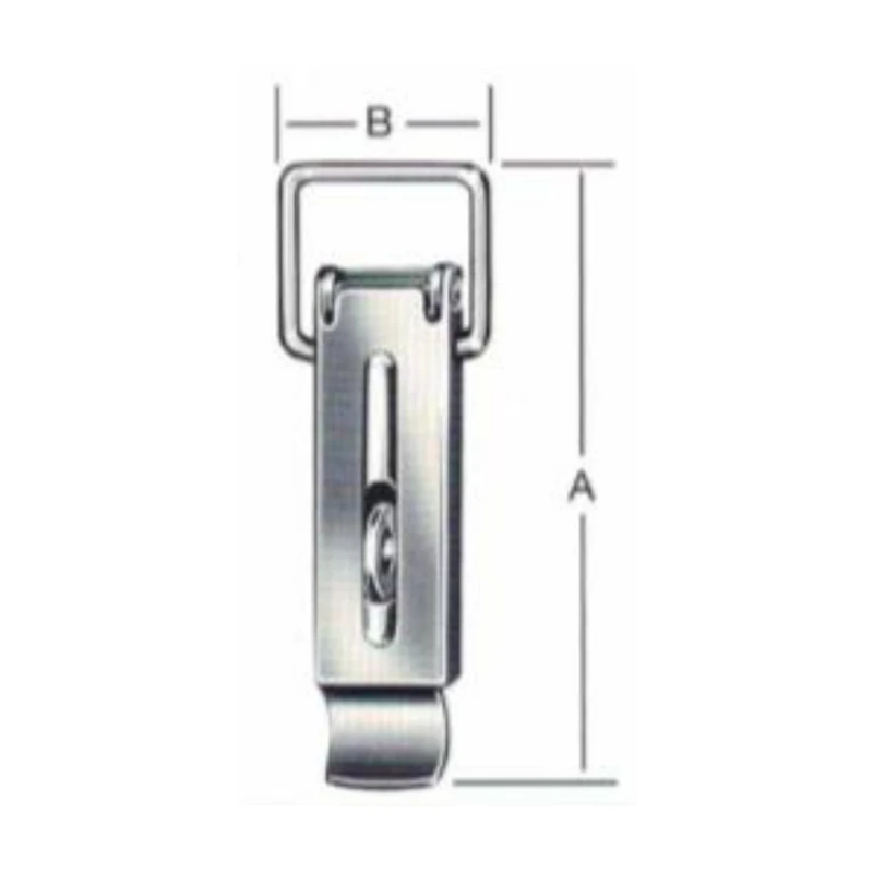 Cierre de palanca con porta candado acero 115x37mm alto 24mm - Código SKU 300.01.410
