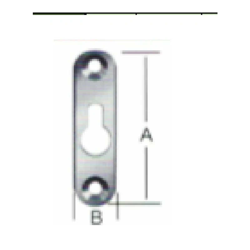 Colgador plano tipo cerradura para muebles y cuadros en acero 60x16mm esp. 3mm - Código SKU 500.03.327