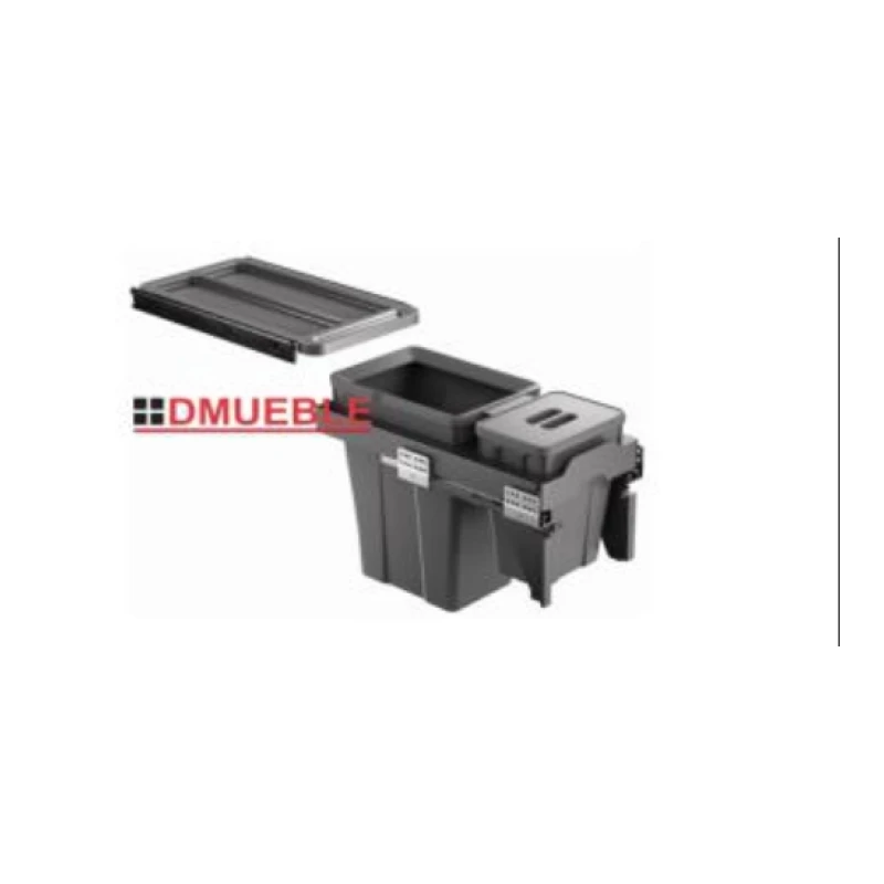 Cont.bas.gris 18l+6l 300/w260*d505*h500mm - Código SKU 600.01.173