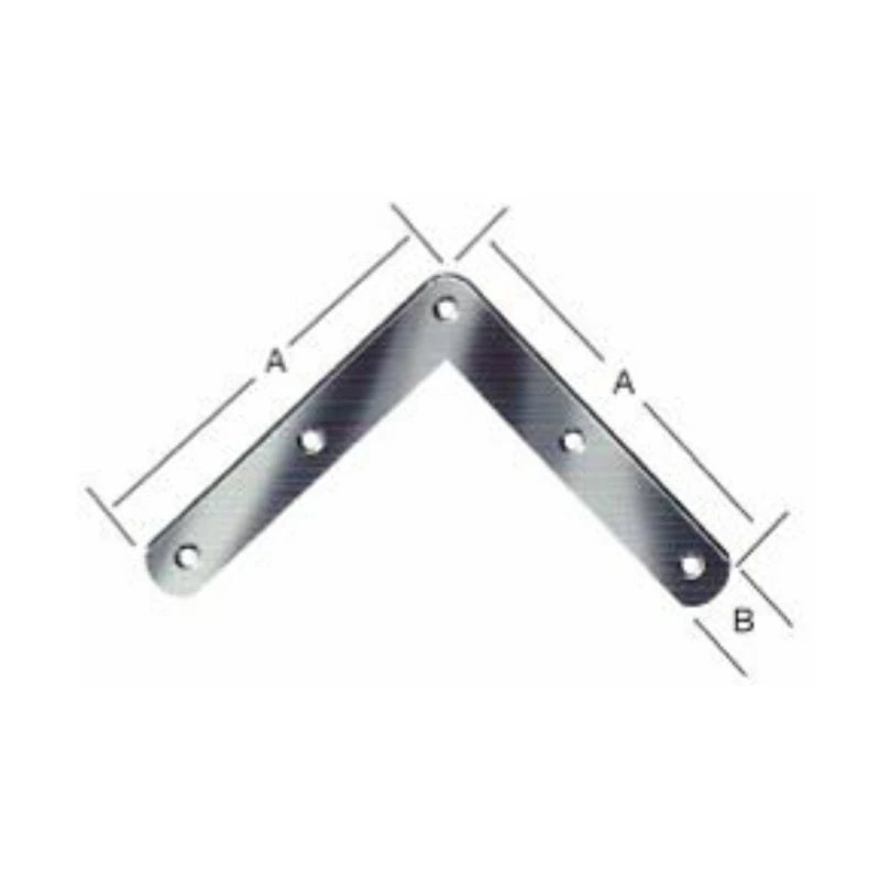 Escuadra plana de unión en l acero (100x100x15mm esp. 1.5mm y 120x120x20mm esp. 2.0mm) - Código SKU 500.02.347