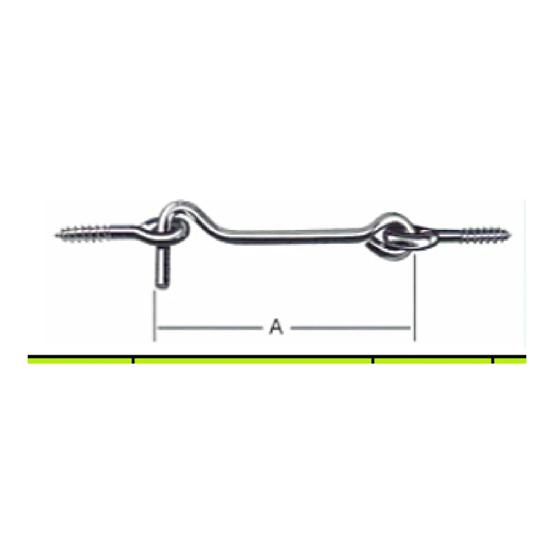 Gancho retenedor de viento para ventana y contraventanas con cáncamos en acero - Código SKU 500.12.209