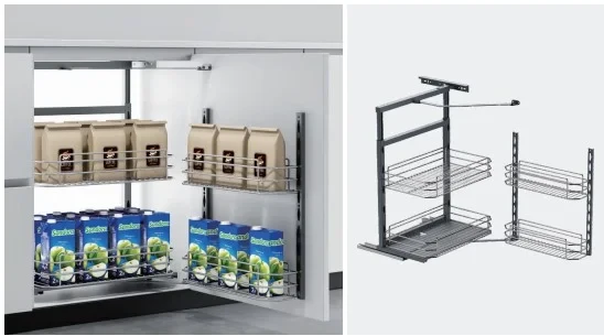 Alacena doble extraíble metálica 450mm - Código SKU SL-ALACDOBEXT-KOV2