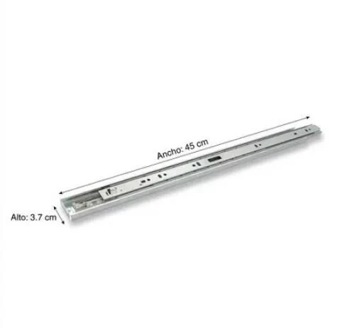 Corredera push 450mm (18") - Código SKU SL-CORRPUS450-GY