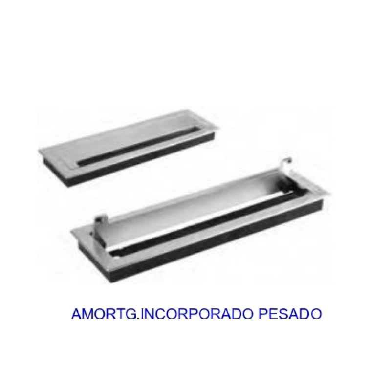 Pasacable c.lento plata 96mm amortig. incorporado pesado (300 a 600mm) - Código SKU 600.02.058