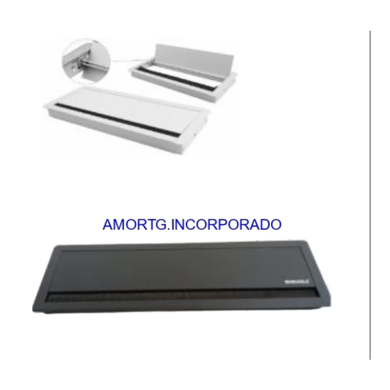 Pasacable c.lento aluminio 127mm (200mm, 260mm, 300mm, 400mm - plata / satin / negro) - Código SKU 600.02.047