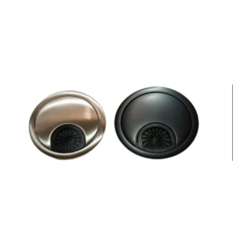 Pasacable redondo ø60*h14.5mm (niquel cepill. / negro) - Código SKU 600.02.040
