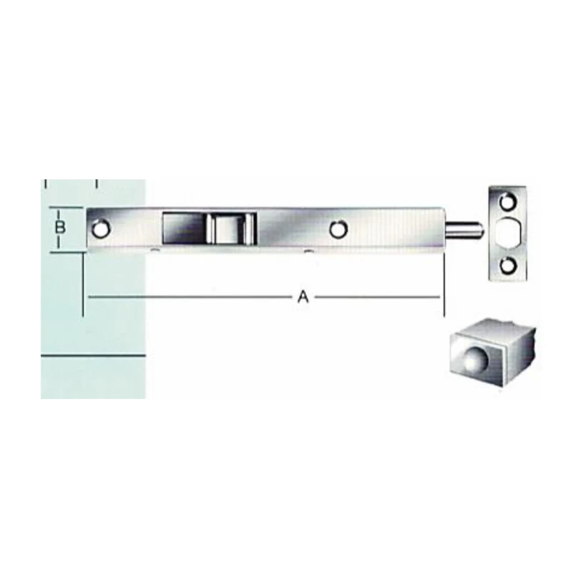 Pasador de embutir de palanca abatible para canto de puerta en acero bicromatado (kantriegel) - Código SKU 500.12.250