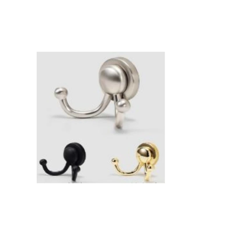 Perchero doble base redonda (oro cepillado / negro mate / niquel cepillado / oro pulido) - Código SKU 500.02.627