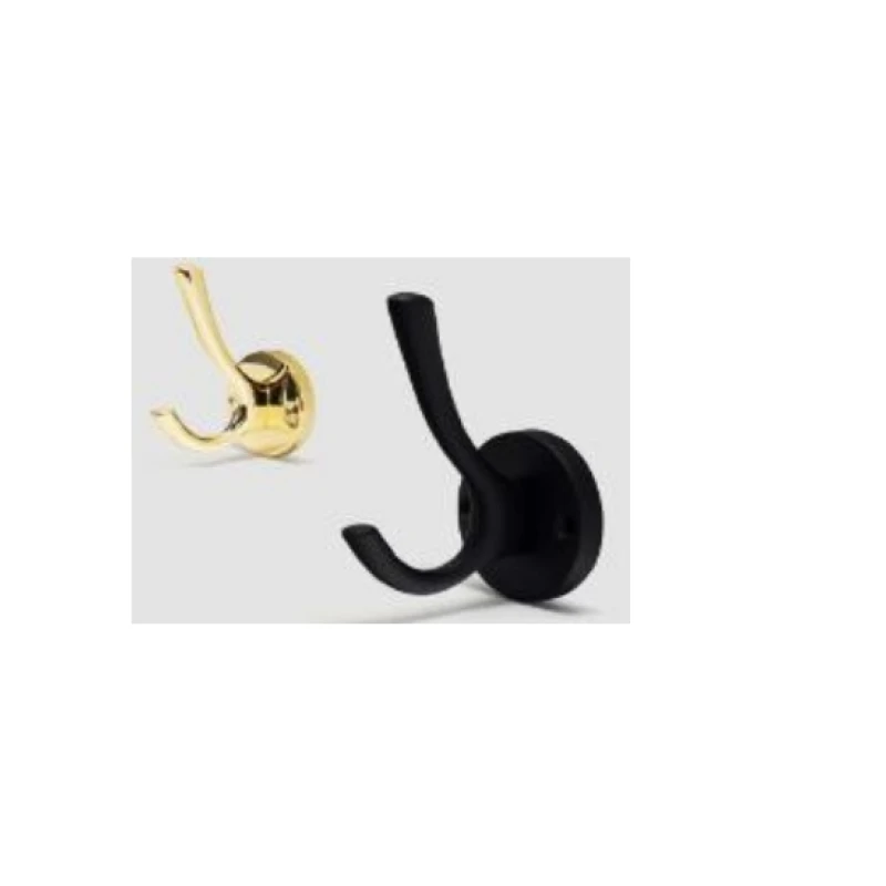 Perchero doble con base redonda (oro cepillado / negro mate / niquel cepillado / oro pulido — 500.02.623) - Código SKU 500.02.623