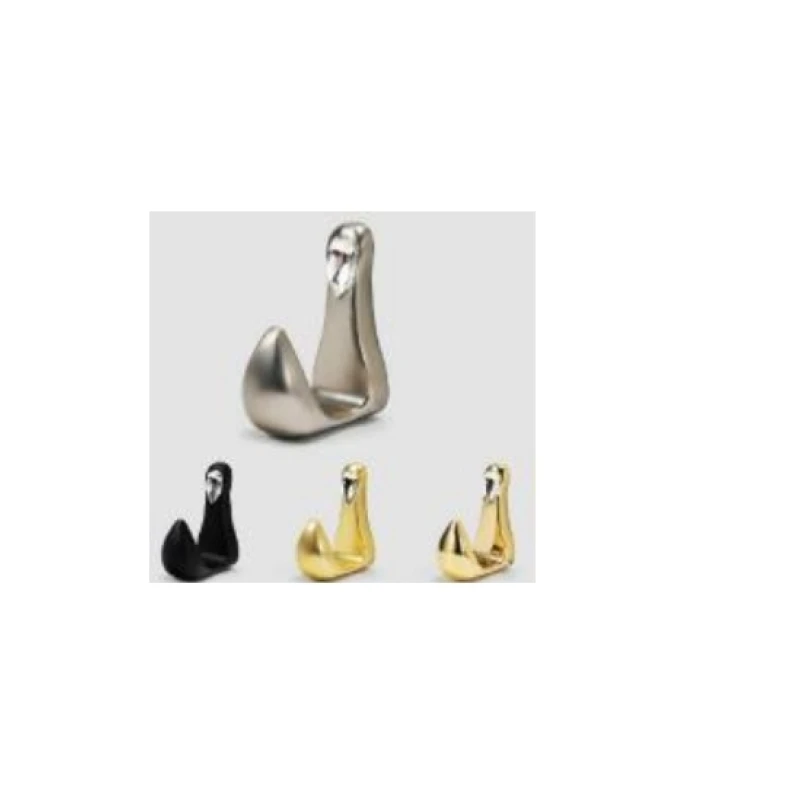 Perchero doble con cristal (oro cepillado / negro mate / niq.cepill. / oro pulido) - Código SKU 500.02.644