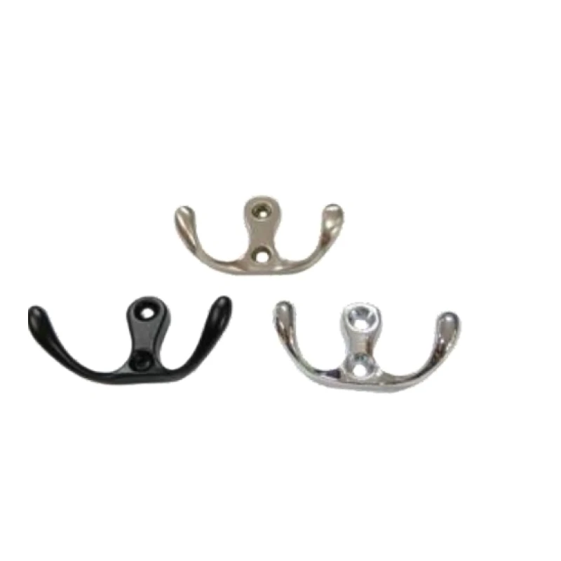 Perchero doble s (niq.cepill.mate / negr.mate / cromo) - Código SKU 500.02.410