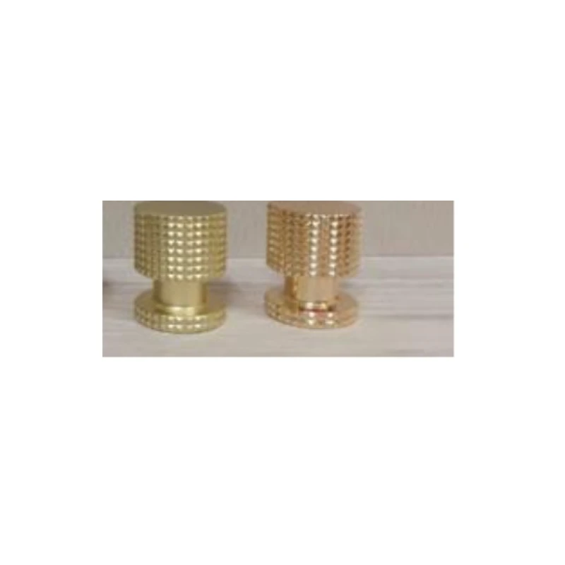 Perilla cilíndrica moleteada 18mm / 21mm / 23mm (oro cepillado / oro brillante) - Código SKU 900.03.252