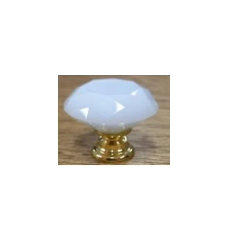 Perilla cristal blanco diamante (oro / cromo 30x28mm-40x32mm) - Código SKU 900.03.306