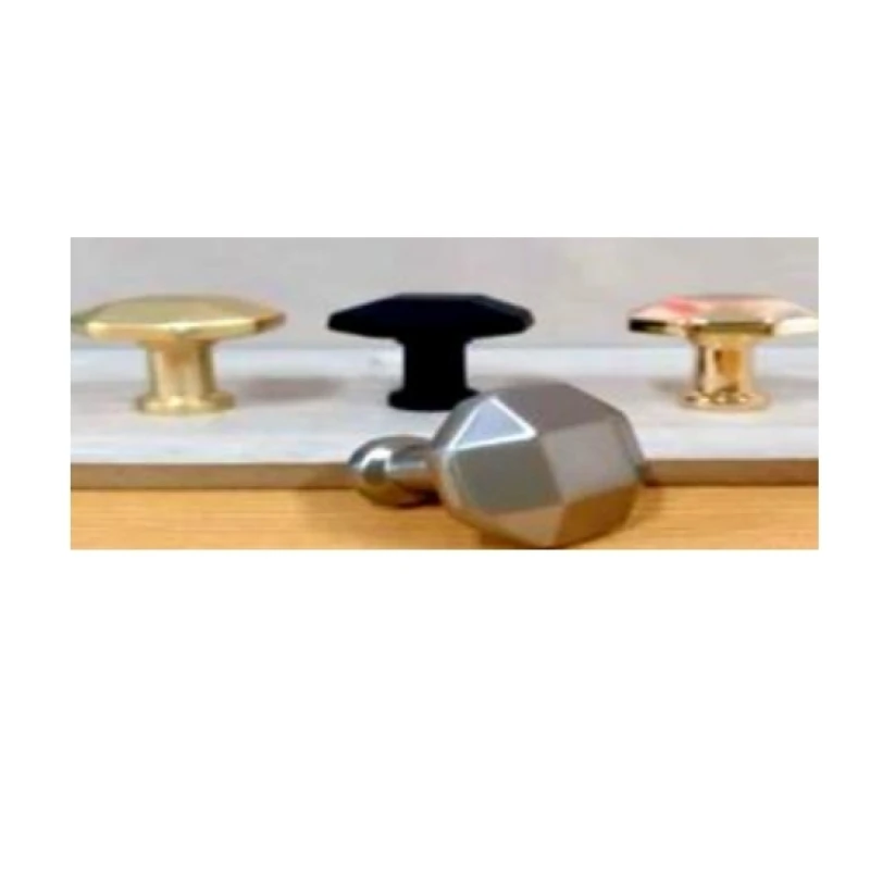 Perilla hexagonal facetada 27mm / 32mm (negro mate / niq.cepillado mate / oro cepillado / oro brillante) - Código SKU 900.03.234
