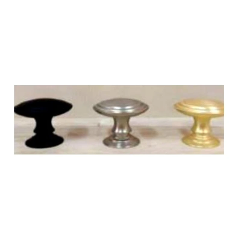 Perilla hongo clásica (negro mate / niq.cepillado mate / oro cepillado) - Código SKU 900.03.242