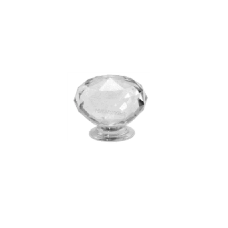 Perilla zamac+vidrio esfera tallada cromo (w30*h38mm - w60*h69mm) - Código SKU 900.03.314