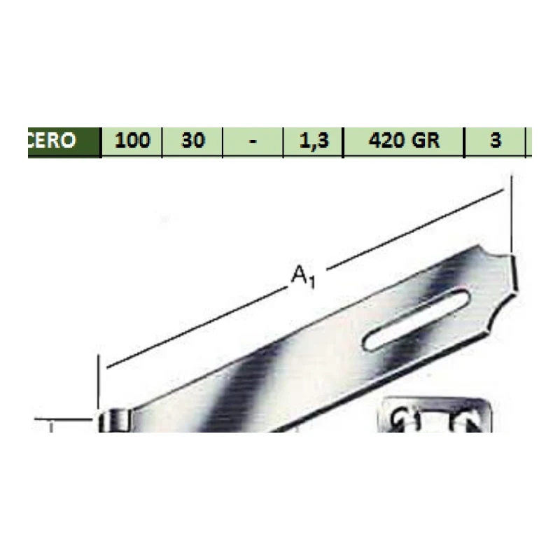 Portacandado de seguridad en chapa reforzada para puertas en acero 85x30mm - Código SKU 500.12.229
