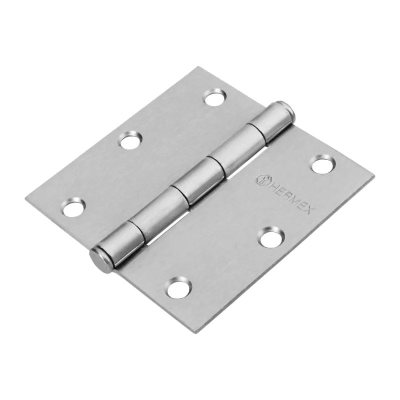 Bisagra tipo capuchina 3" ac. crom. mate pesad. x par - Código SKU 43261