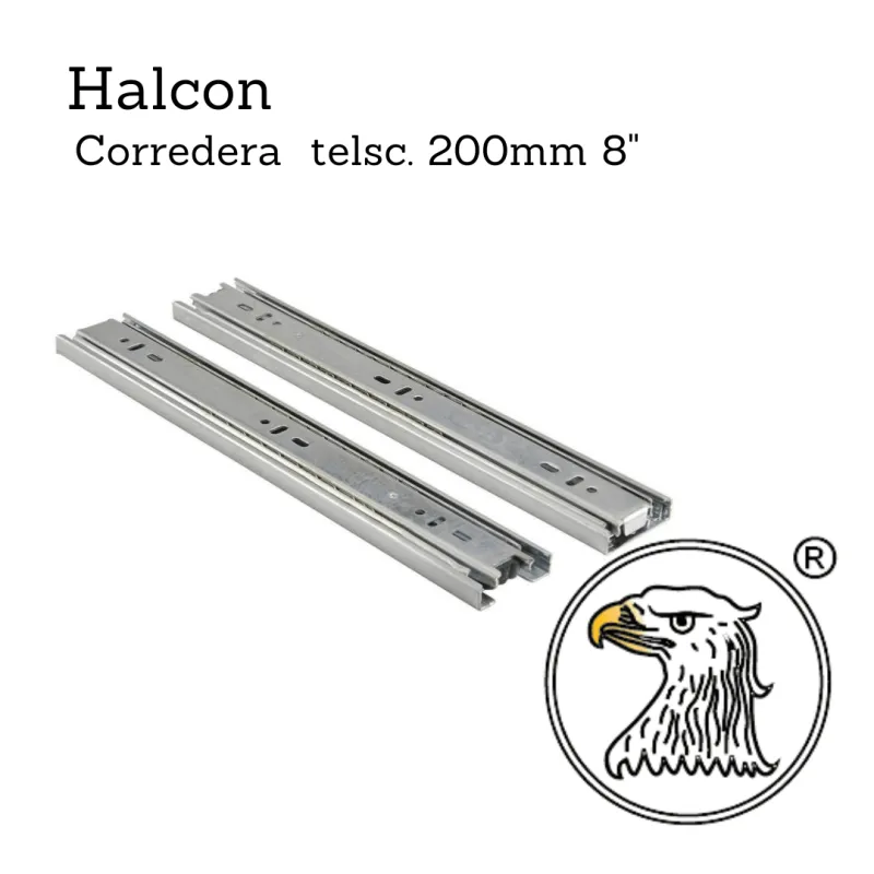 Corredera telsc. pesada 1.0*1.2mm 200mm 8" - Código SKU EBC53