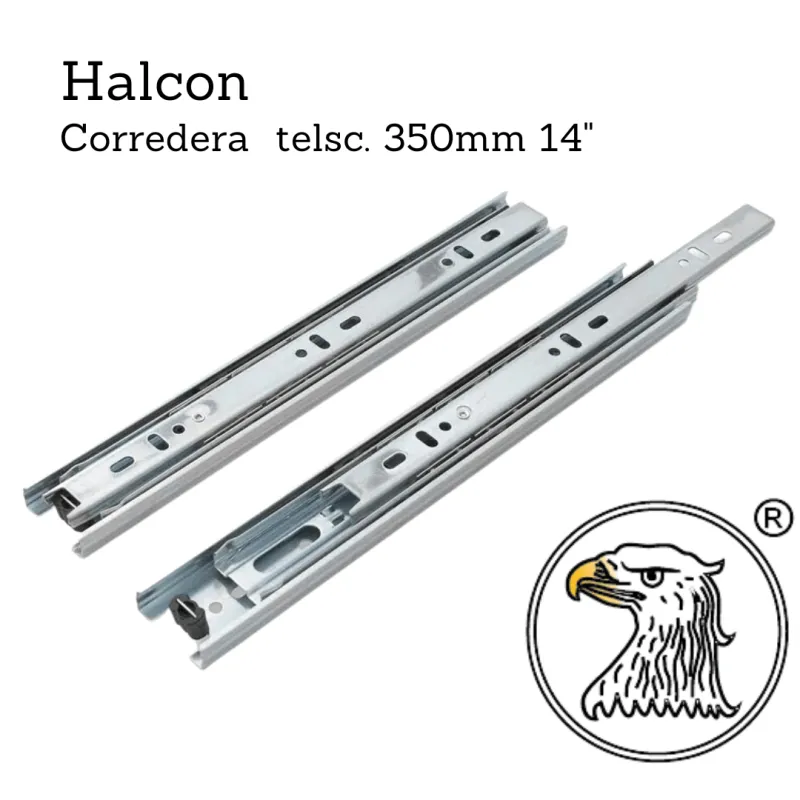 Corredera telsc. pesada 1.0x1.2mm 350mm 14" - Código SKU EBC75