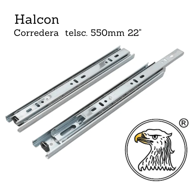 Corredera telsc. pesada 1.0x1.2mm 550mm 22" - Código SKU EBC55