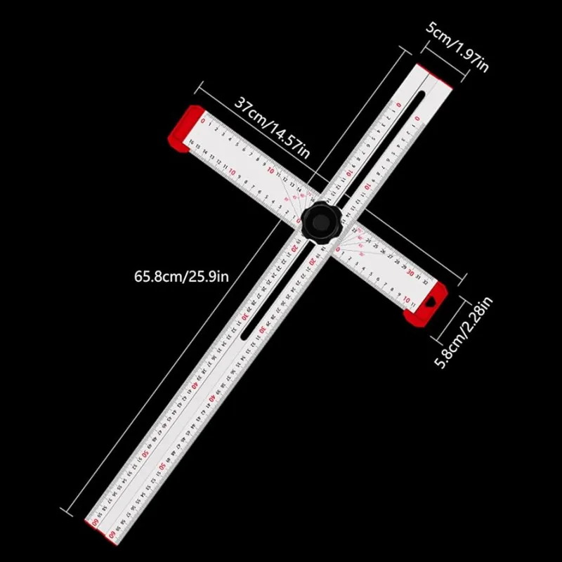 Escuadra t con angulo regulable 60cm - Código SKU ESCT60