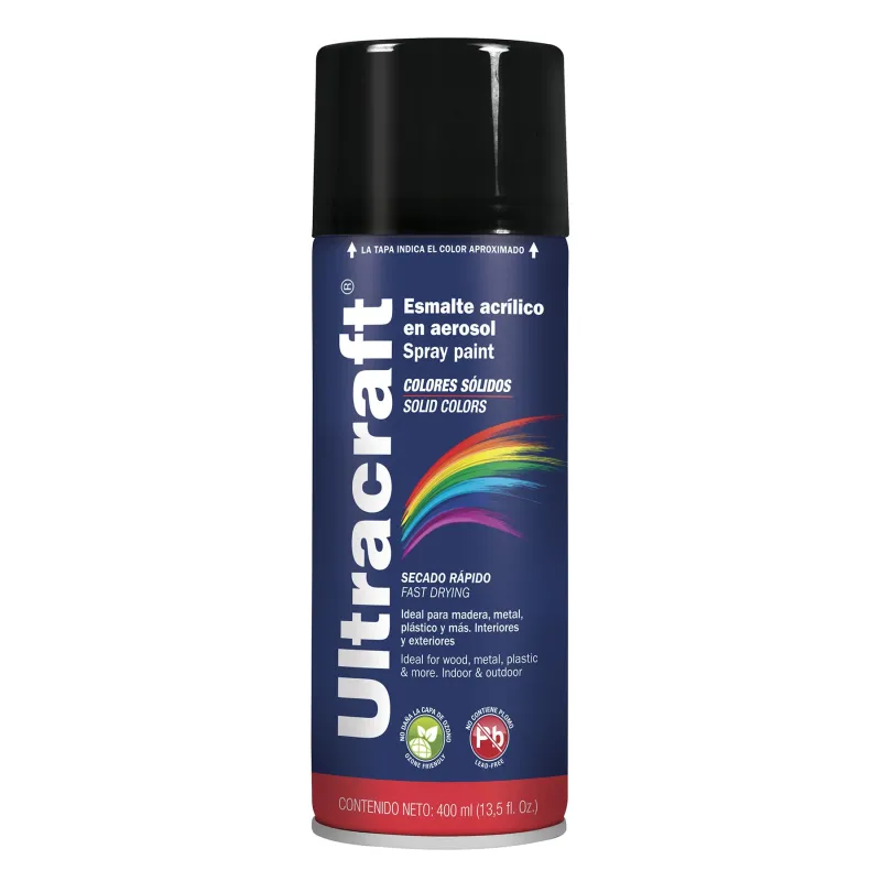 Pintura en spray negro brillante u. gral. - Código SKU 40021