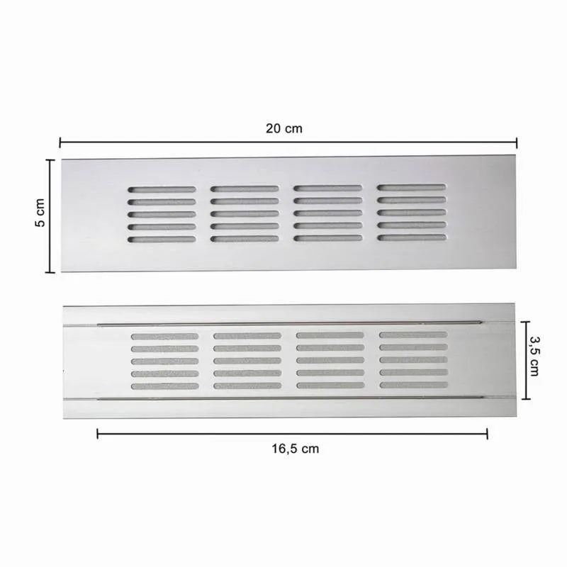 Rejilla aluminio 50*200mm - Código SKU ERP27