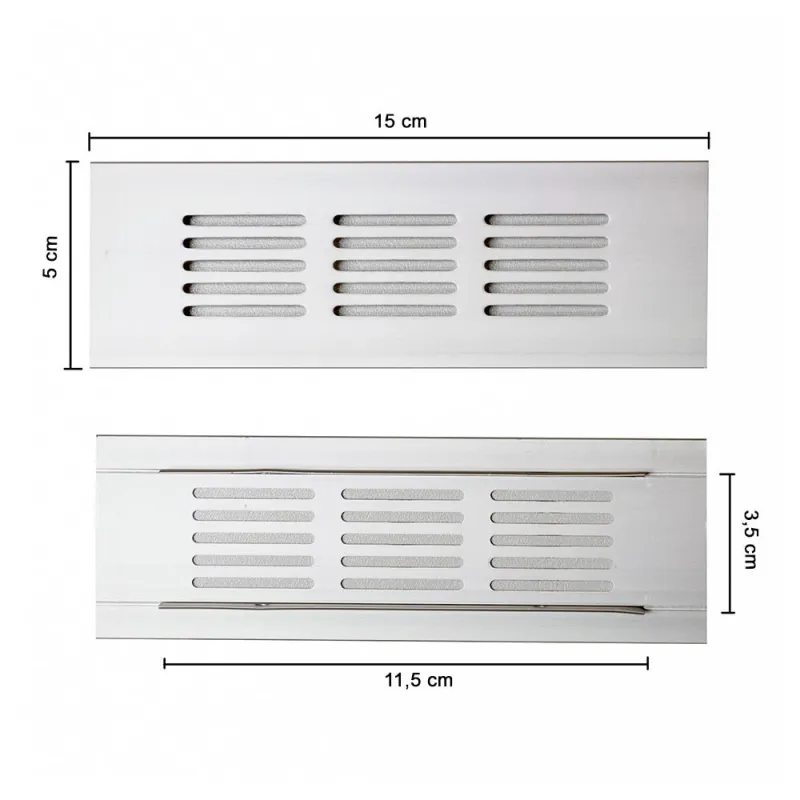 Rejilla de aluminio 50*150mm - Código SKU ERP01