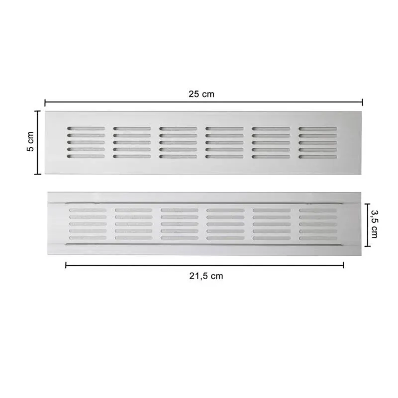 Rejilla de aluminio 50*250mm - Código SKU ERP02