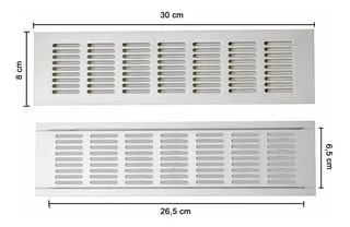 Rejilla de aluminio 80*300mm - Código SKU ERP07