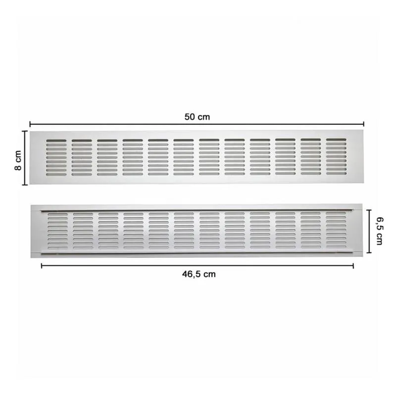 Rejilla de aluminio 80*500mm - Código SKU ERP32