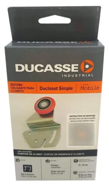 Sistema corredera ducloset simple p caja - Código SKU ESCDS
