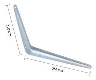 Soporte de metal blanco 20x25 par - Código SKU ERP13