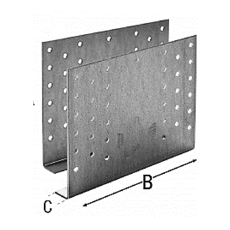 Soporte estribo envolvente tipo u para viga de cuelgue en madera acero zincado (120x180mm y 140x180mm) - Código SKU 500.02.580