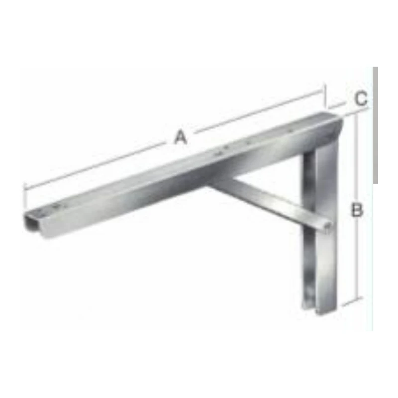 Soporte ménsula plegable abatible de alta carga para mesas y repisas en acero 200kg - Código SKU 500.07.434