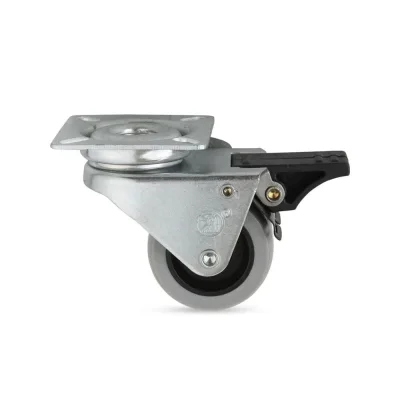 Garrucha con freno gris 2 1/2" halcon - SKU SL-GRM-014