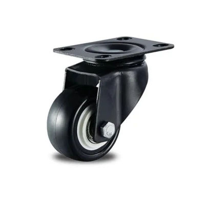 Rueda para muebles giratorio negro 2" halcon - SKU SL-GRM-006