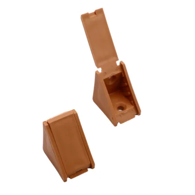 Soporte angular simple plastico cerezo x 100 pzas - SKU SL-AUM-012