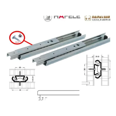 Telescopica zincad. 10"+tornillos - SKU 400.02.051T