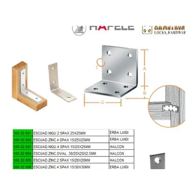 500,02.001 escuadniqu 2 spax zsx25hm - SKU 500.02.002