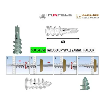 Tarugo drywall zamac halcon - SKU 500.04.858