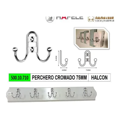 Perchero cromado 75mm - SKU 500.10.710